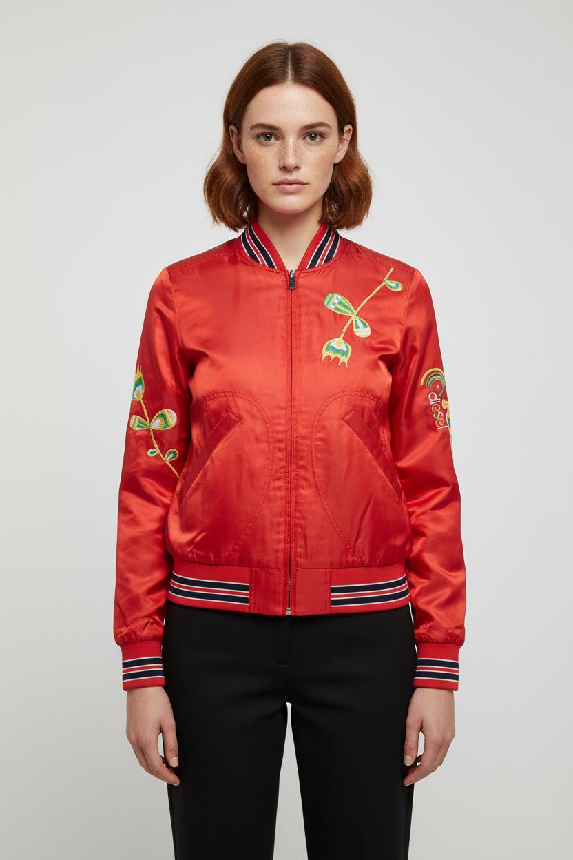 Diesel Damen Bomberjacke Rot Größe S