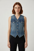 Diesel Damen Jeansweste Blau Größe M