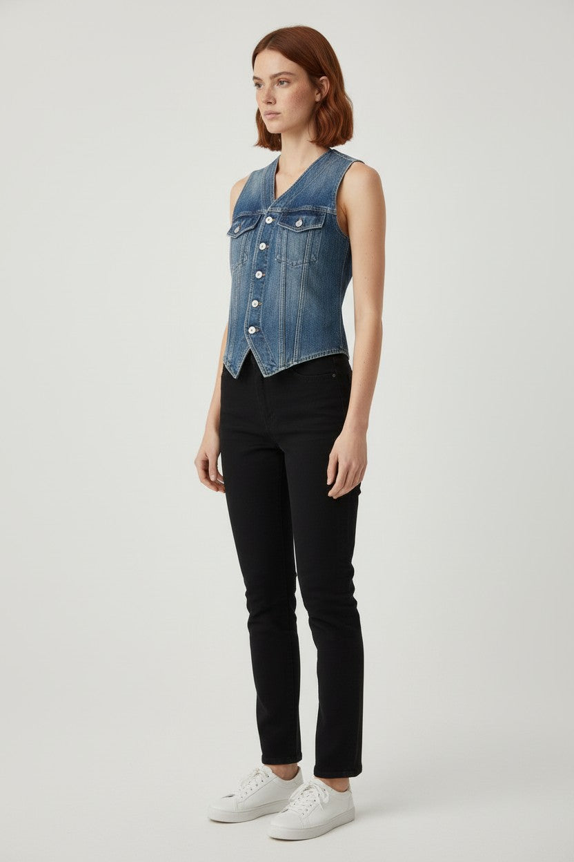 Diesel Damen Jeansweste Blau Größe M