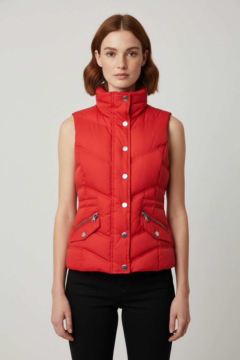 ESPRIT Damen Daunenweste Rot Größe XS
