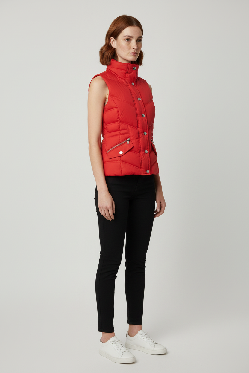ESPRIT Damen Daunenweste Rot Größe XS
