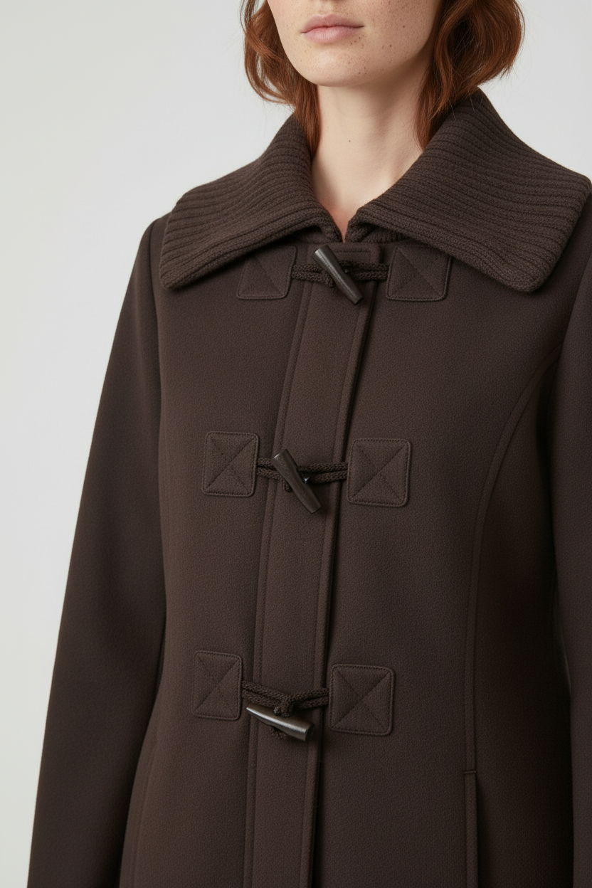 ESPRIT Damen Dufflecoat Braun Größe XL
