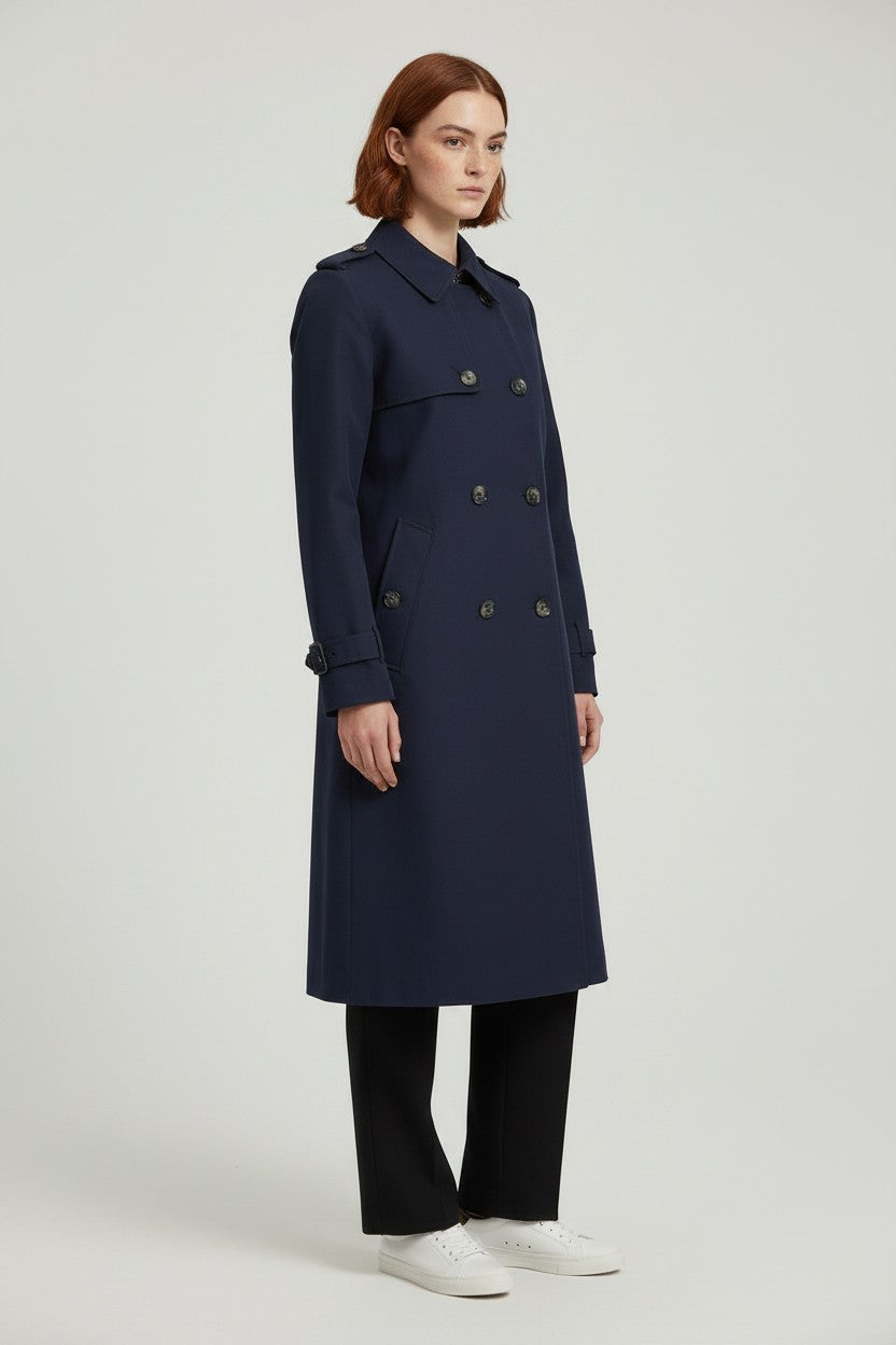 ESPRIT Damen Trenchcoat Blau Größe XXL