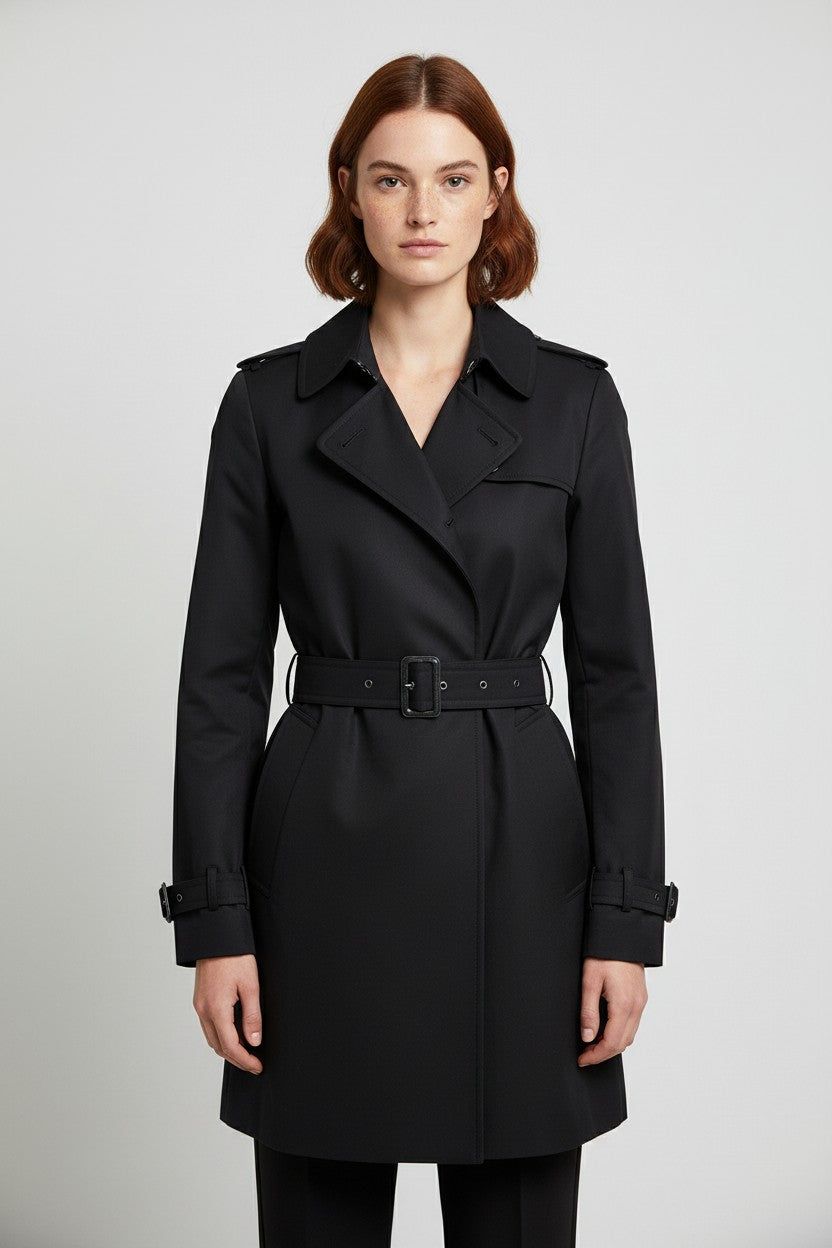 ESPRIT Damen Trenchcoat Schwarz Größe XL