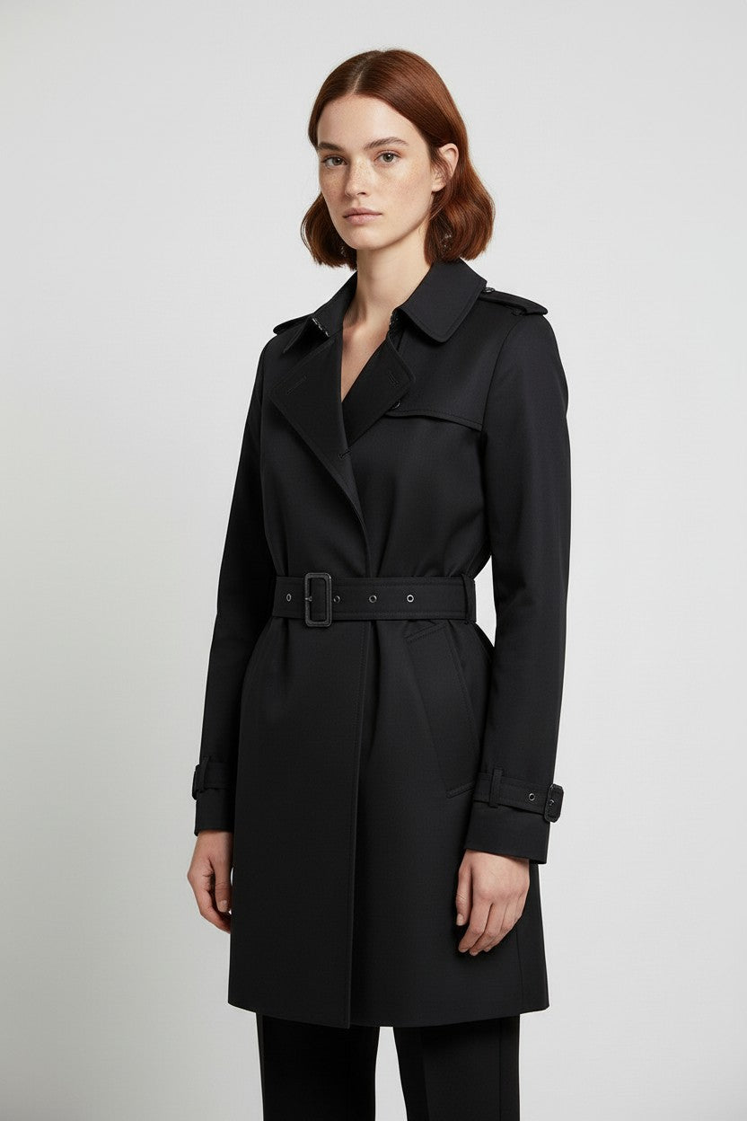 ESPRIT Damen Trenchcoat Schwarz Größe XL