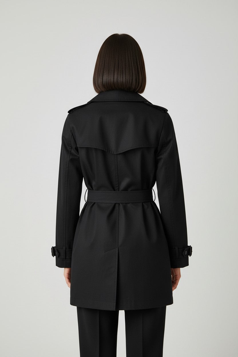 ESPRIT Damen Trenchcoat Schwarz Größe XL