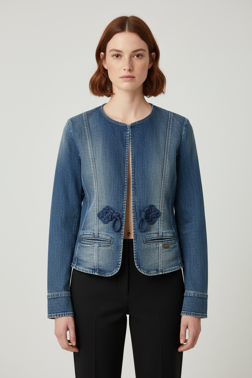 Guess Damen Jeansjacke Blau Größe L