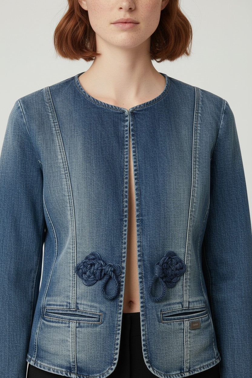 Guess Damen Jeansjacke Blau Größe L