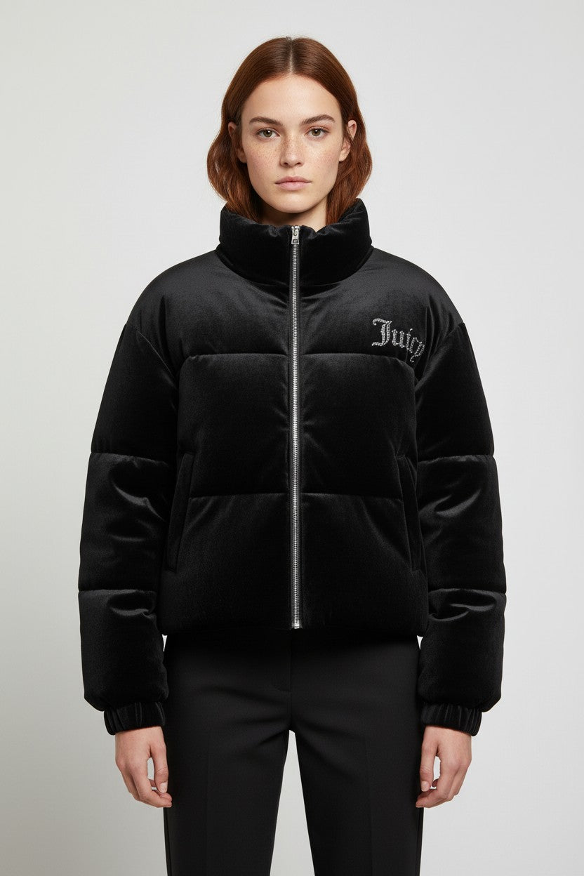 Juicy Couture Damen Winterjacke Schwarz Größe XL