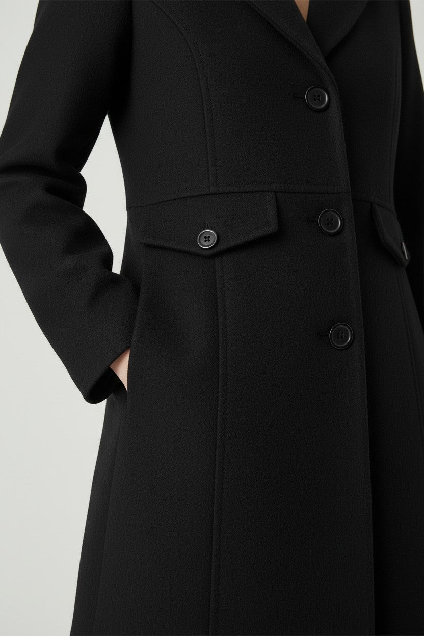 Miss Sixty Damen Mantel Schwarz Größe L