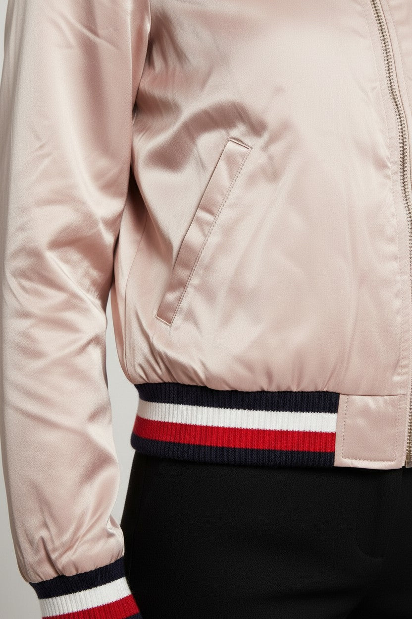 Tommy Hilfiger Damen Bomberjacke Beige Größe XL