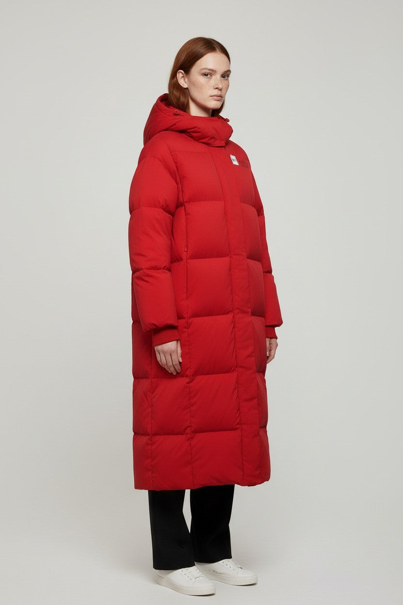Tommy Hilfiger Jeans Damen Daunenmantel Rot Größe L