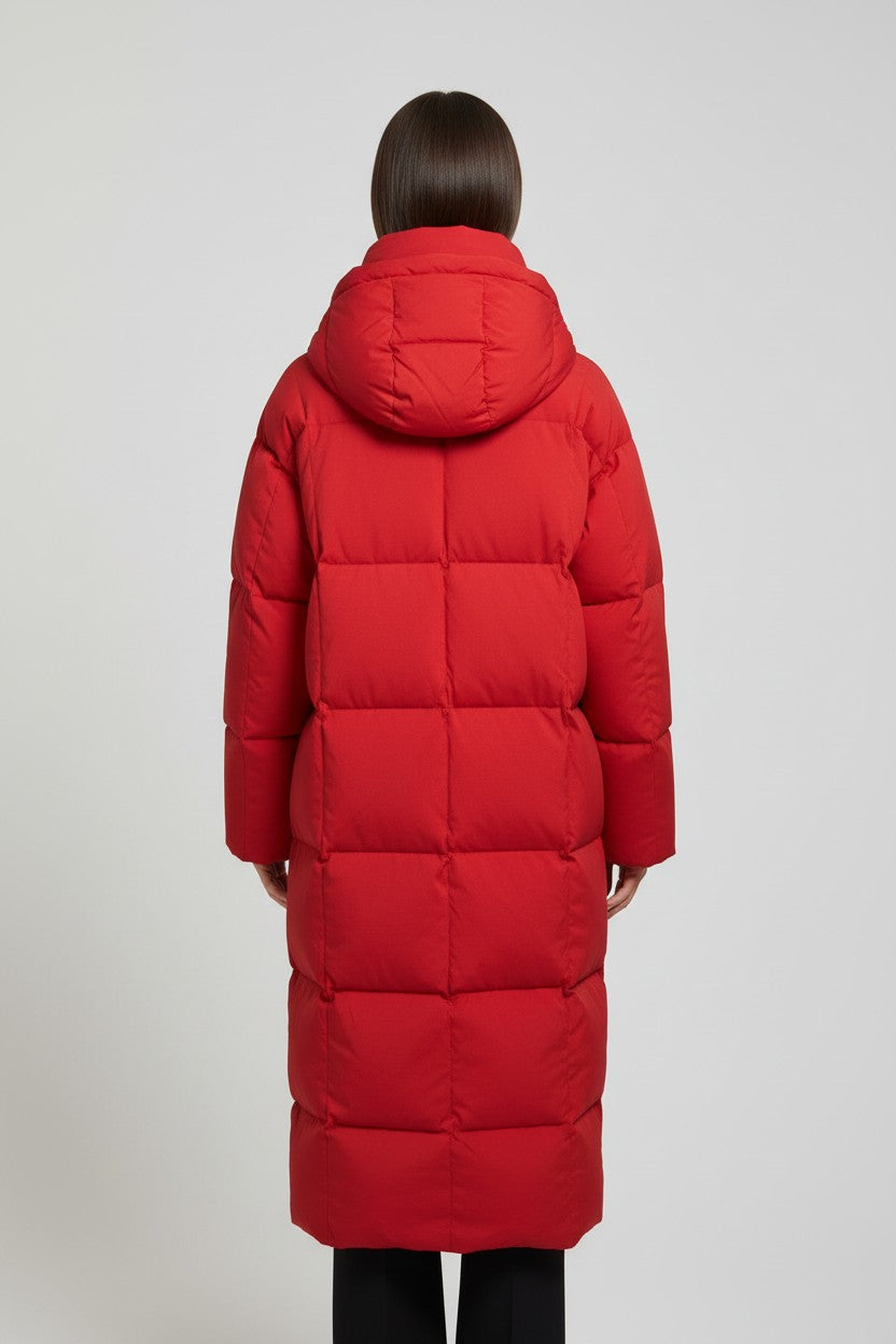 Tommy Hilfiger Jeans Damen Daunenmantel Rot Größe L