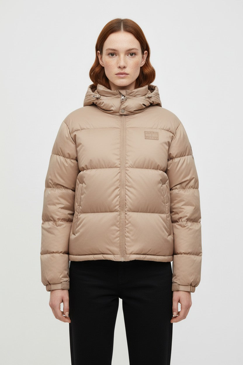 Tommy Hilfiger Jeans Damen Winterjacke Beige Größe XL