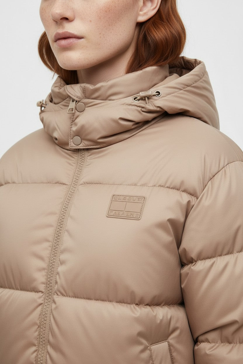 Tommy Hilfiger Jeans Damen Winterjacke Beige Größe XL