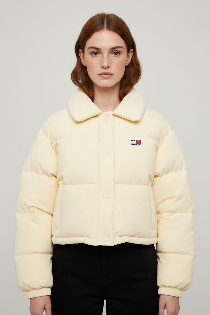 Tommy Hilfiger Jeans Damen Winterjacke Beige Größe XS