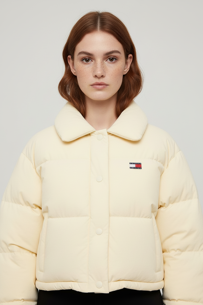 Tommy Hilfiger Jeans Damen Winterjacke Beige Größe XS