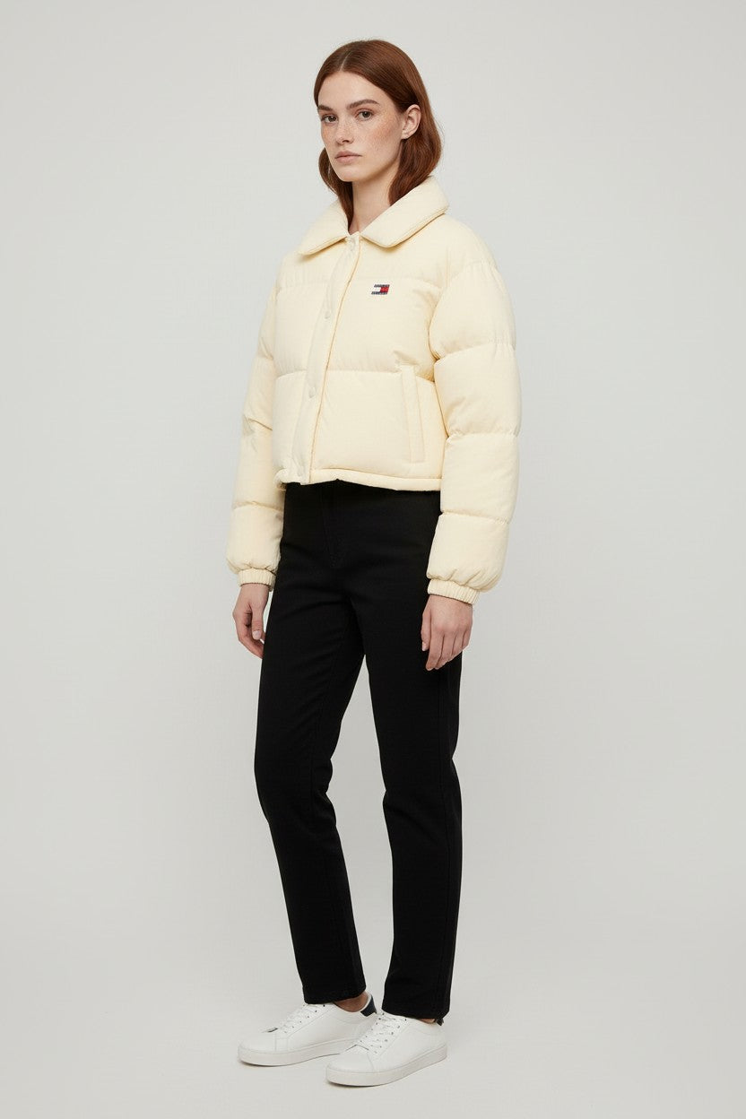 Tommy Hilfiger Jeans Damen Winterjacke Beige Größe XS