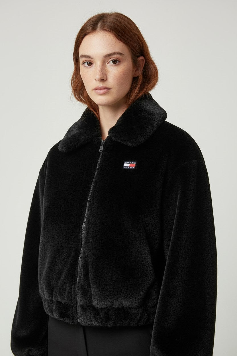 Tommy Hilfiger Jeans Damen Winterjacke Schwarz Größe S