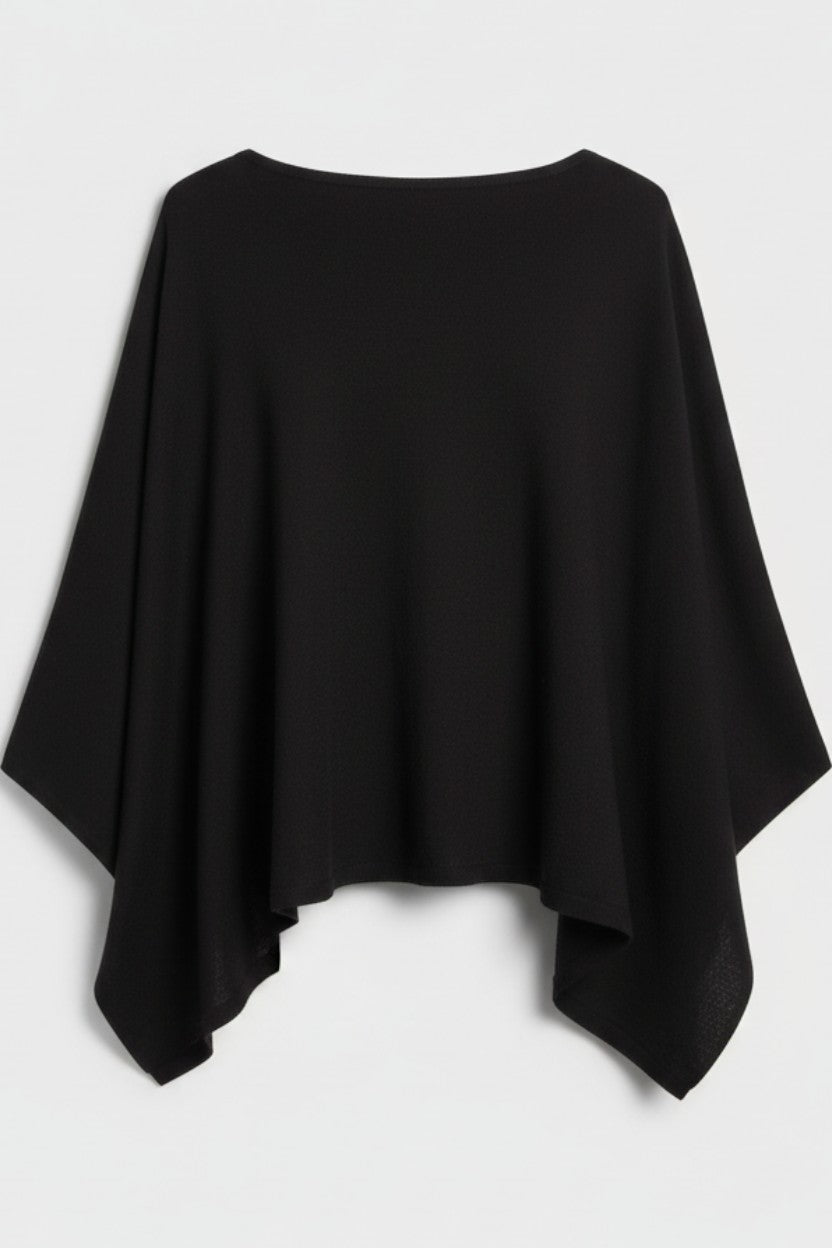 COS Damen Poncho Schwarz Größe ONE SIZE