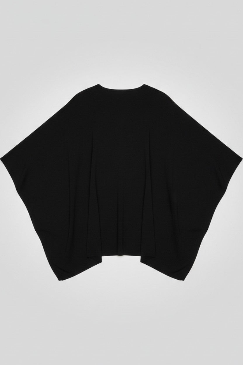 COS Damen Poncho Schwarz Größe ONE SIZE