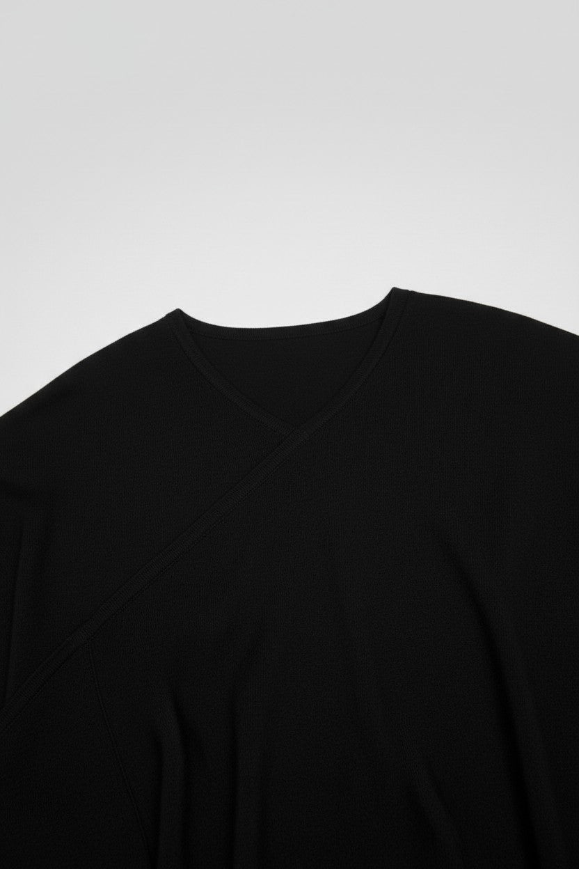 COS Damen Poncho Schwarz Größe ONE SIZE