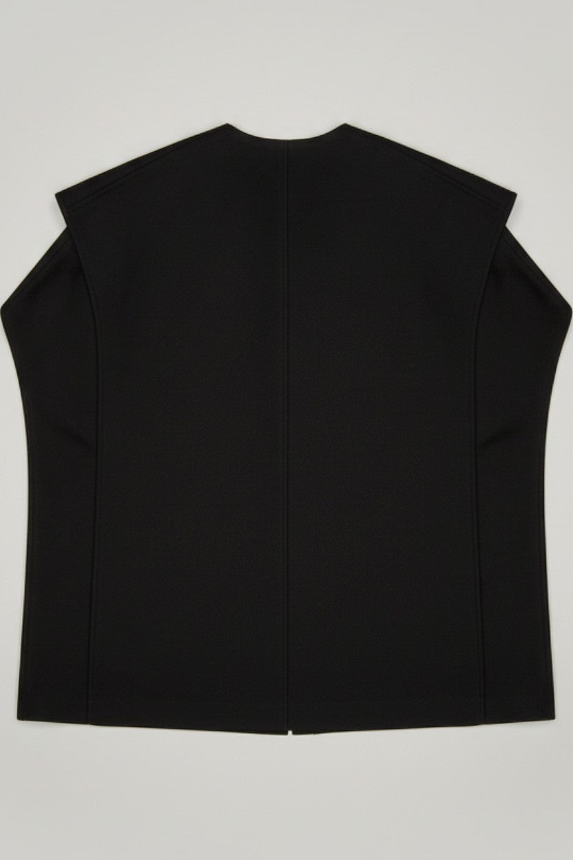 COS Damen Poncho Schwarz Größe ONE SIZE
