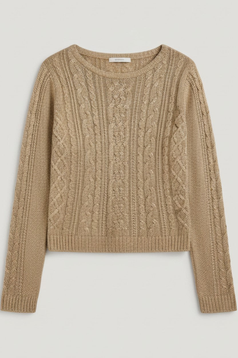 Lauren Ralph Lauren Damen Strickpullover Gold Größe XL