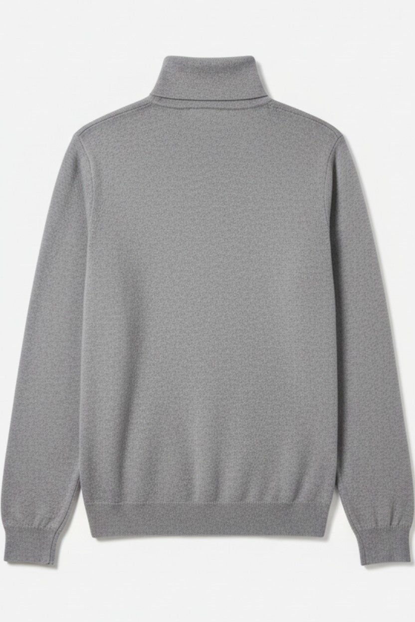 Massimo Dutti Damen Rollkragenpullover Grau Größe XL