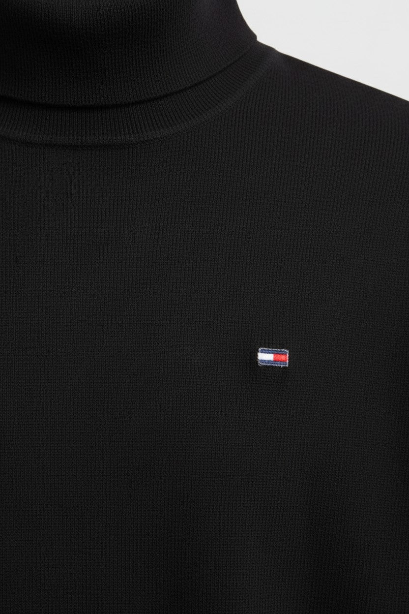 Tommy Hilfiger Damen Rollkragenpullover Schwarz Größe XL