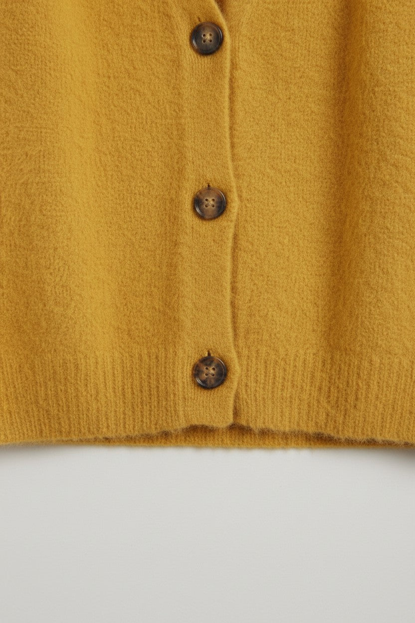 Marc O'Polo Damen Strickjacke Gelb Größe XL