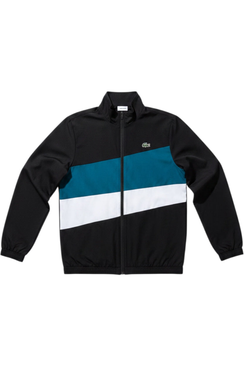 Lacoste Sport Herren Trainingsjacke Schwarz Blau Weiß Größe S