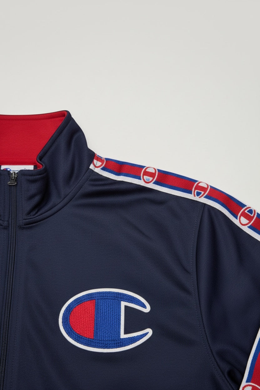 Champion Herren Trainingsjacke Blau Rot Größe M