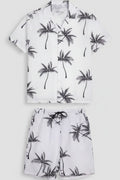 Shein Herren Set Weiß Schwarz Größe XL