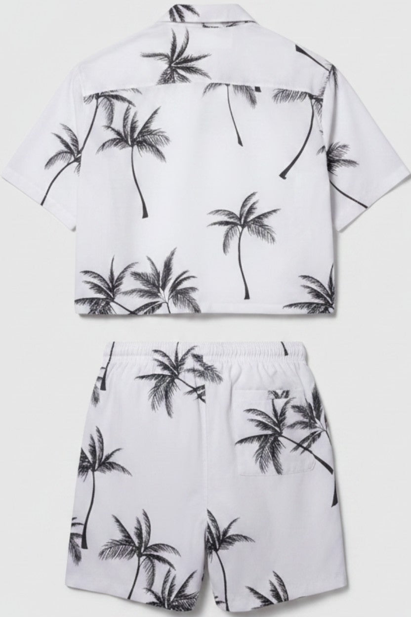 Shein Herren Set Weiß Schwarz Größe XL