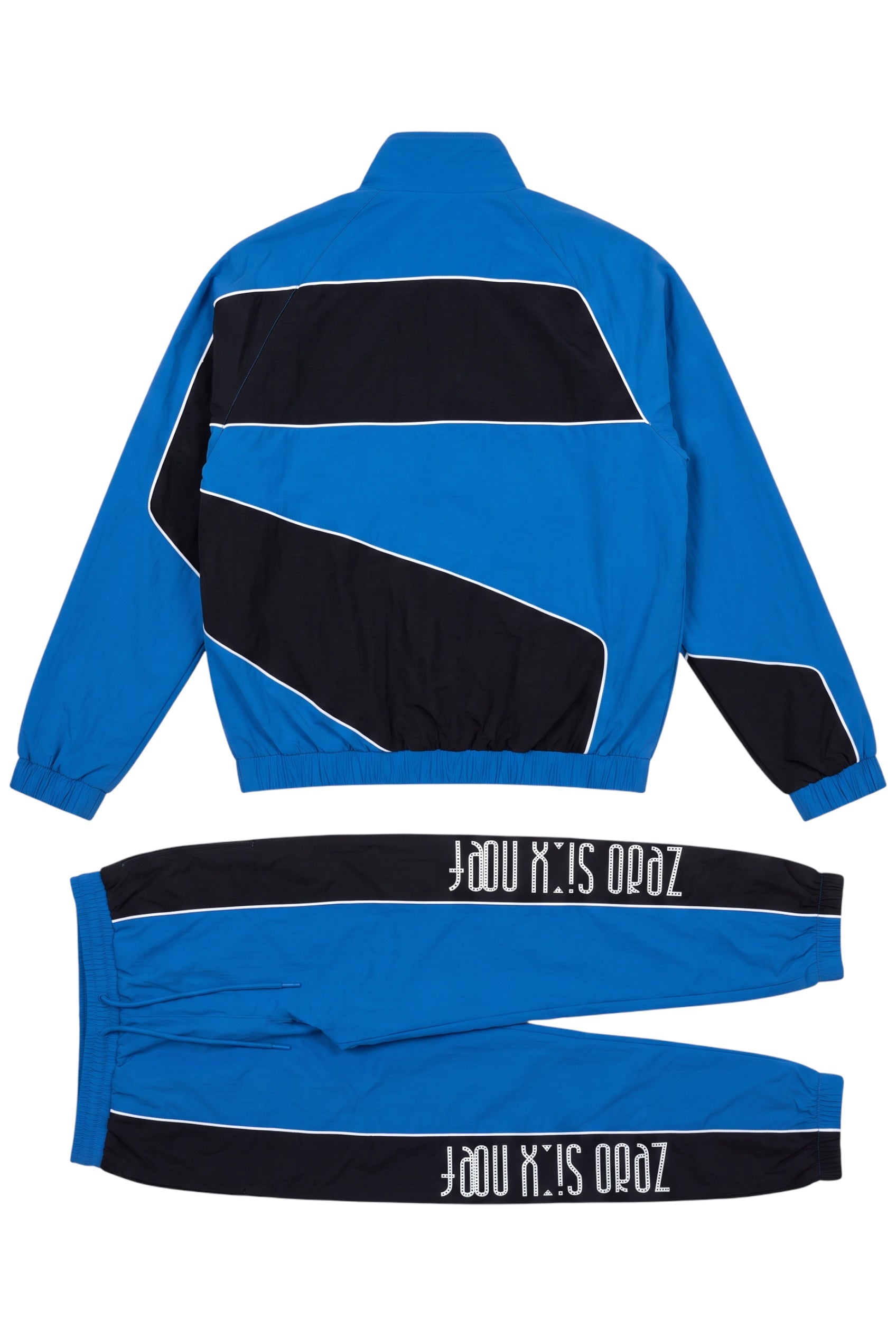 Zero Six Neuf Herren Trainingsanzug Set Blau Schwarz Weiß Größe L