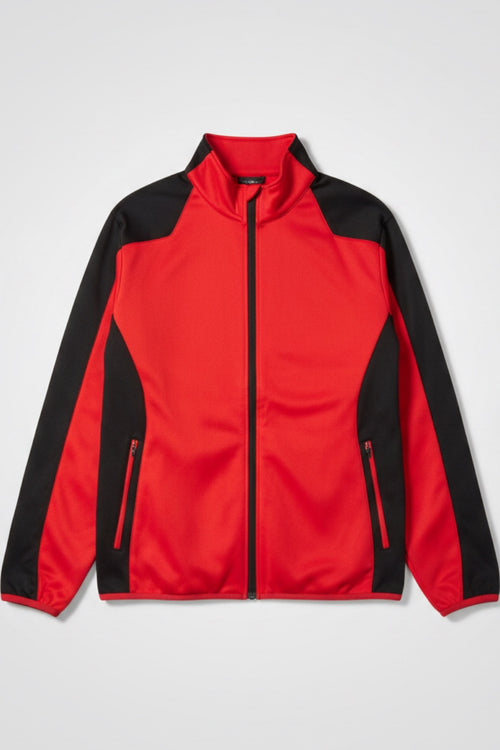 4 Sports Herren Trainingsjacke Rot Schwarz Größe XL