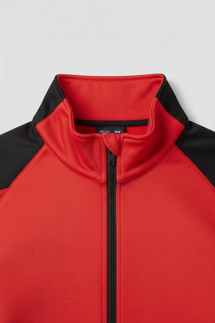 4 Sports Herren Trainingsjacke Rot Schwarz Größe XL