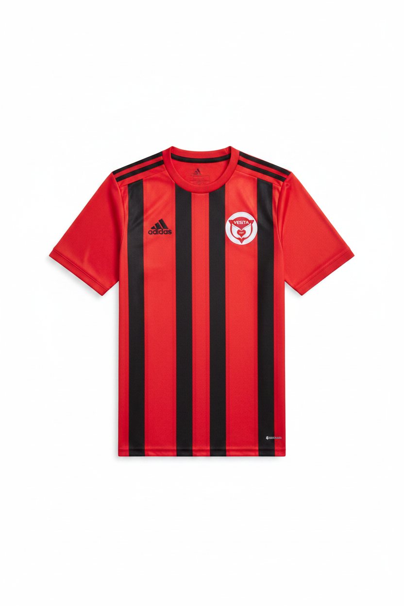 Adidas Herren Fußballtrikot Rot Schwarz Größe S