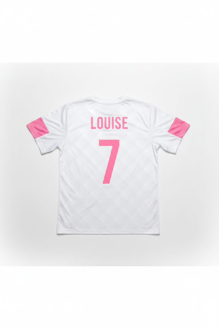 Spirit Sportswear Herren Fußballtrikot Weiß Pink Grau Größe M