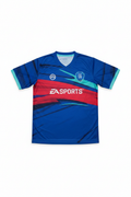 EA Sports Herren Fußballtrikot Blau Rot Mehrfarbig Größe S