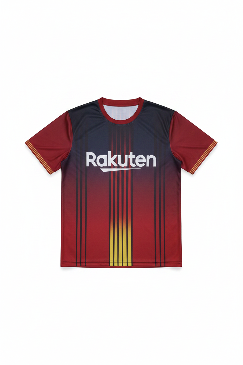 Herren Fußballtrikot Rot Schwarz Gelb Größe S