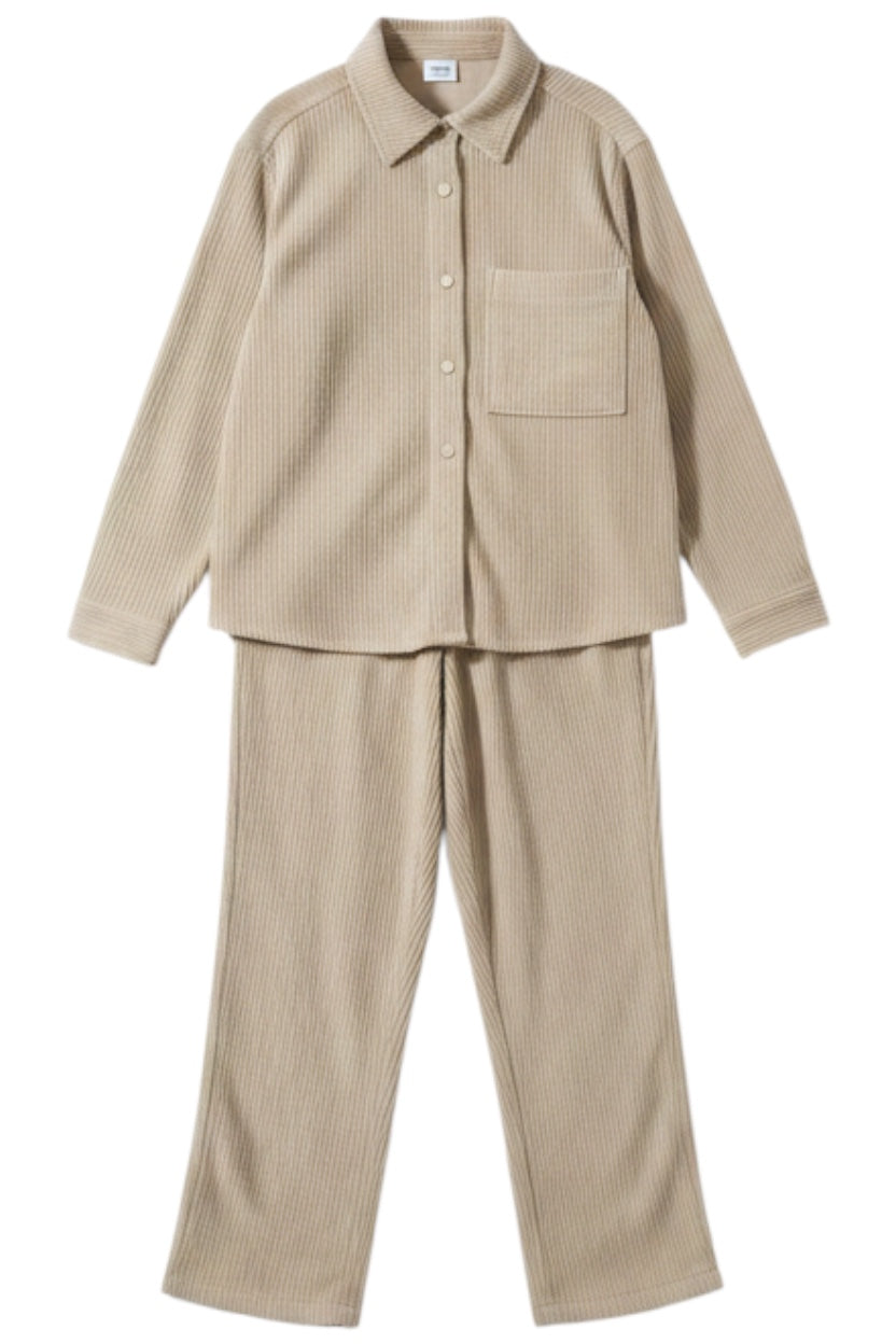 Bershka Herren Set Beige Cord Größe S