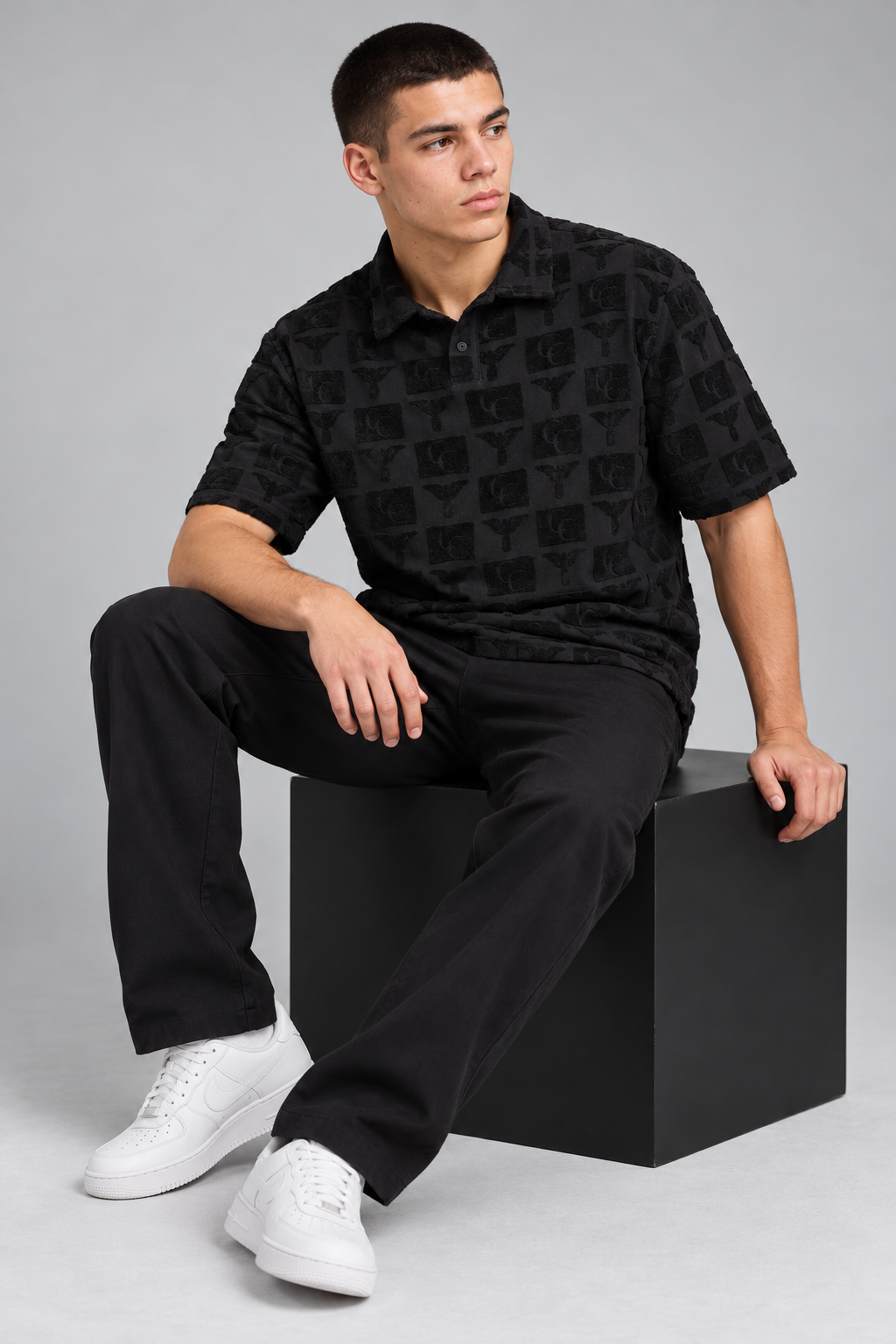 Carlo Colucci Flock Polo T-Shirt