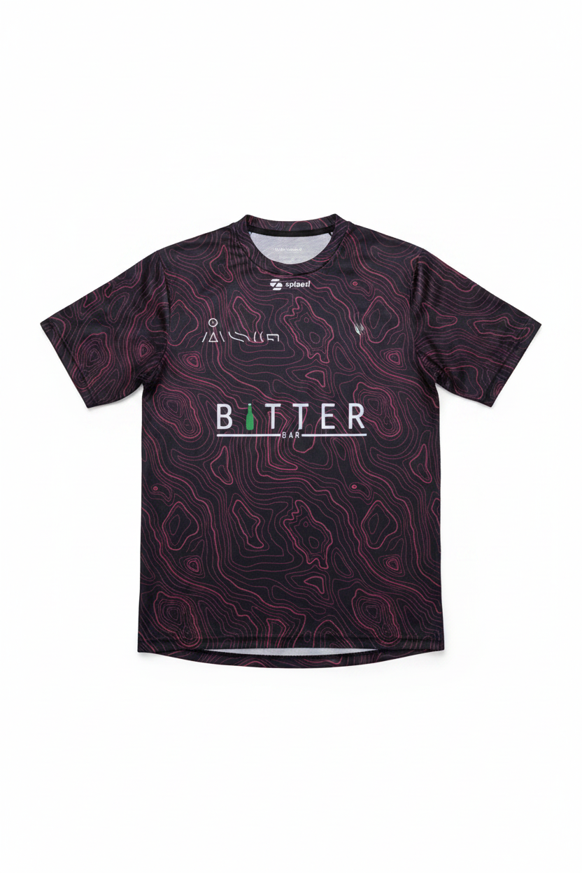 Spized Herren Fahrradtrikot Schwarz Pink Größe M