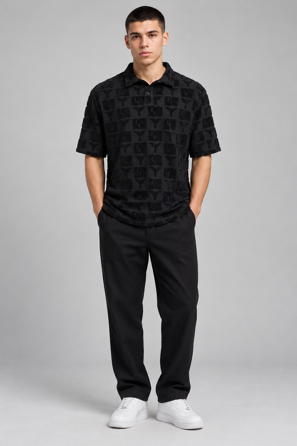 Carlo Colucci Flock Polo T-Shirt