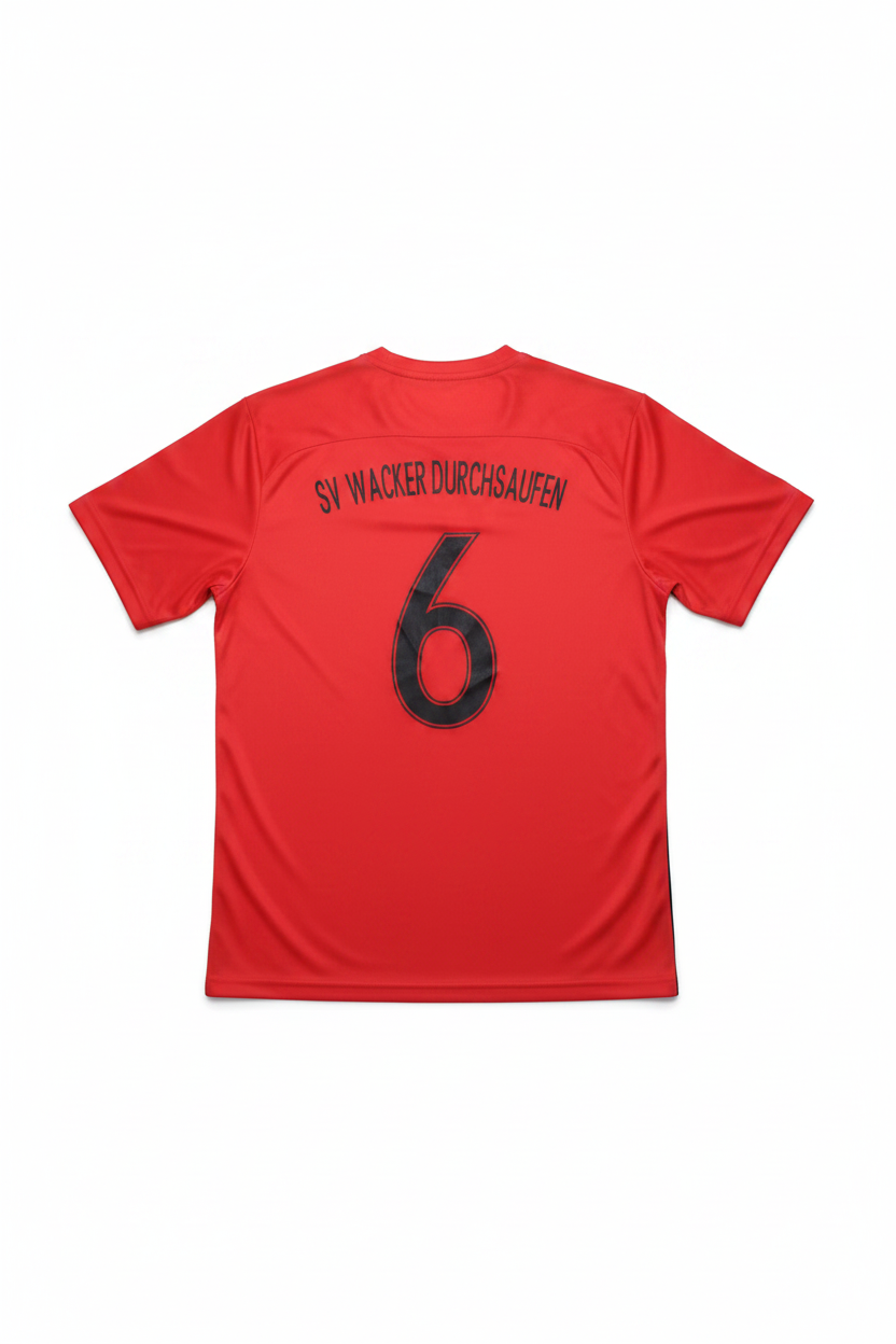 Nike Herren Fußballtrikot Rot Schwarz Größe M