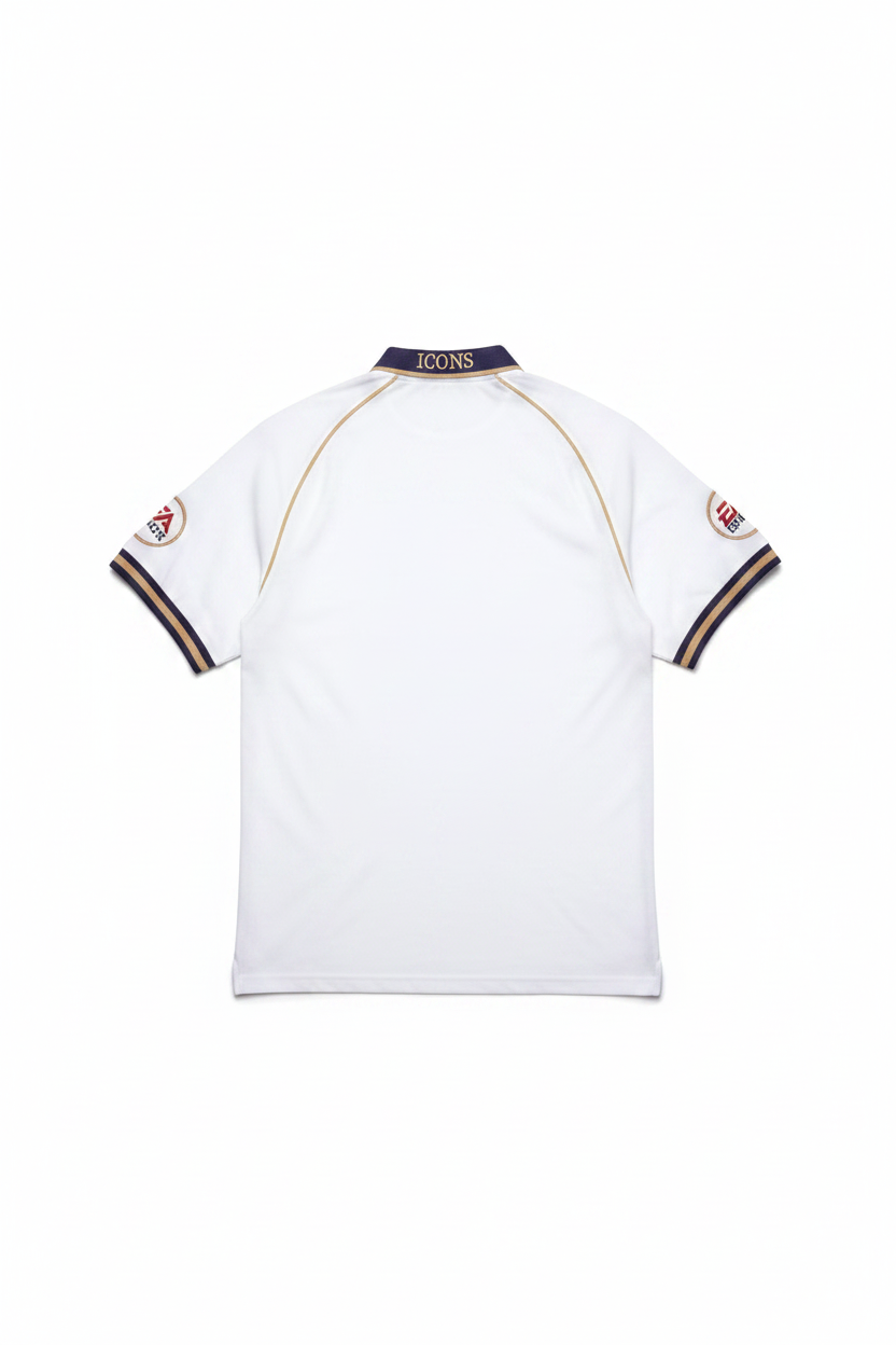EA Sports Herren Fußball Trikot Weiß Blau Gold Größe S