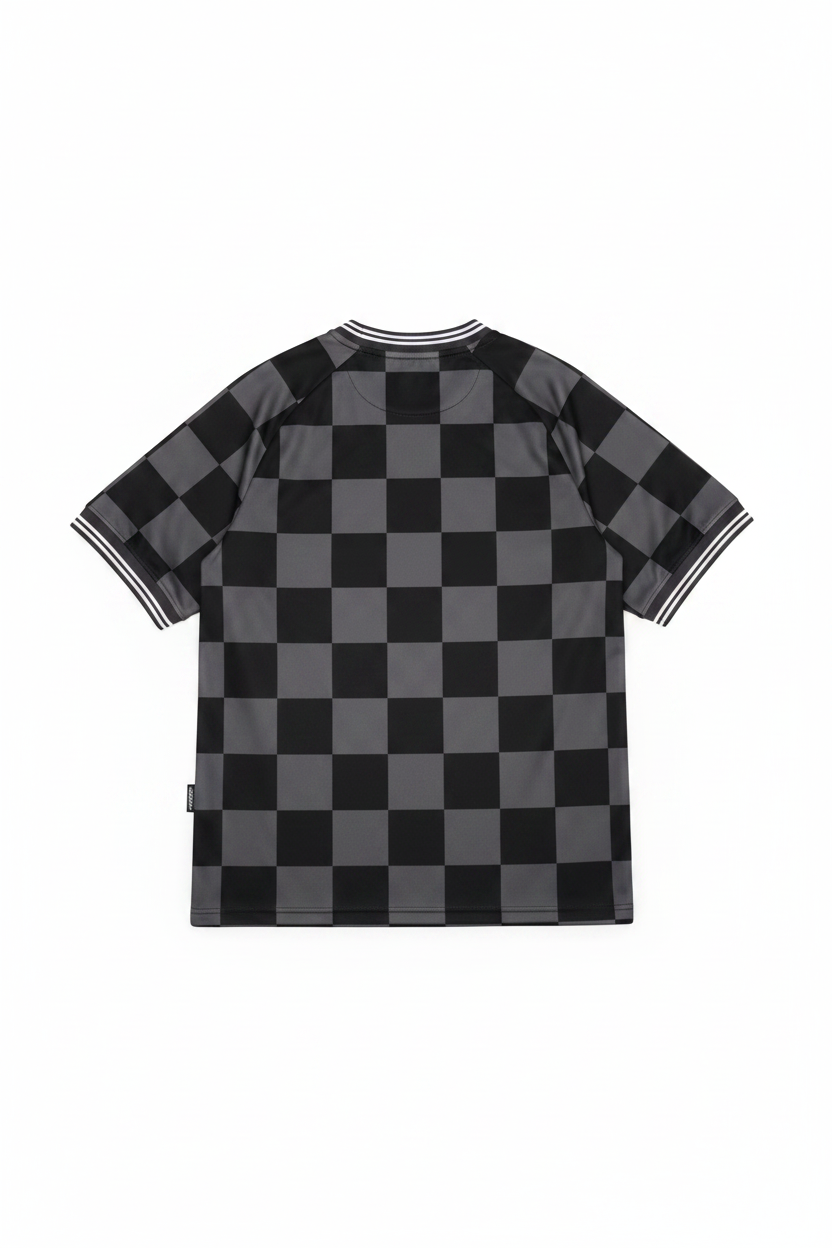 Soulrange Herren Fußballtrikot Grau Karo Größe M