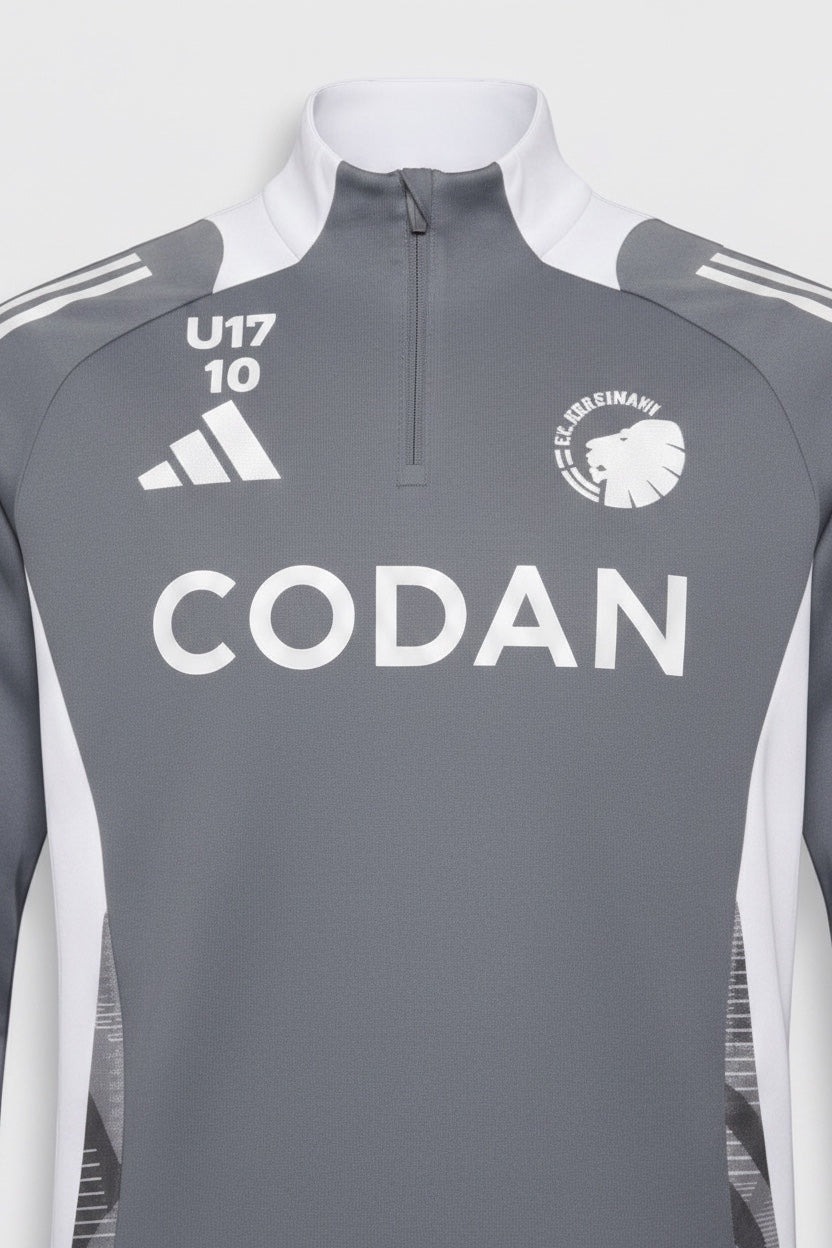 Adidas Herren Trainingsoberteil Grau Weiß Größe M